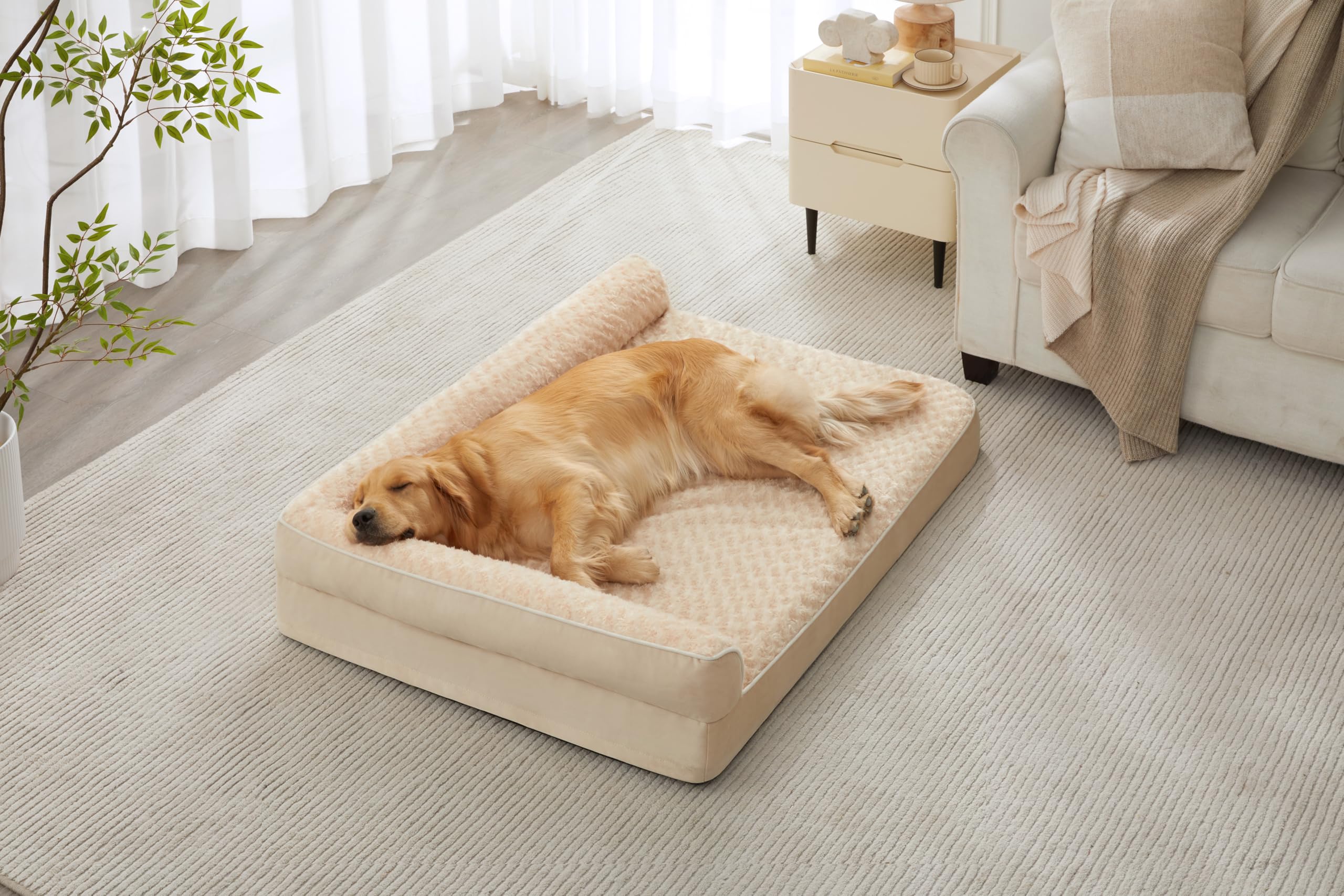 BFPETHOME — Cama Ortopédica Impermeable Estilo Sofá con Cubierta Lavable y Base Antiderrapante para Perros