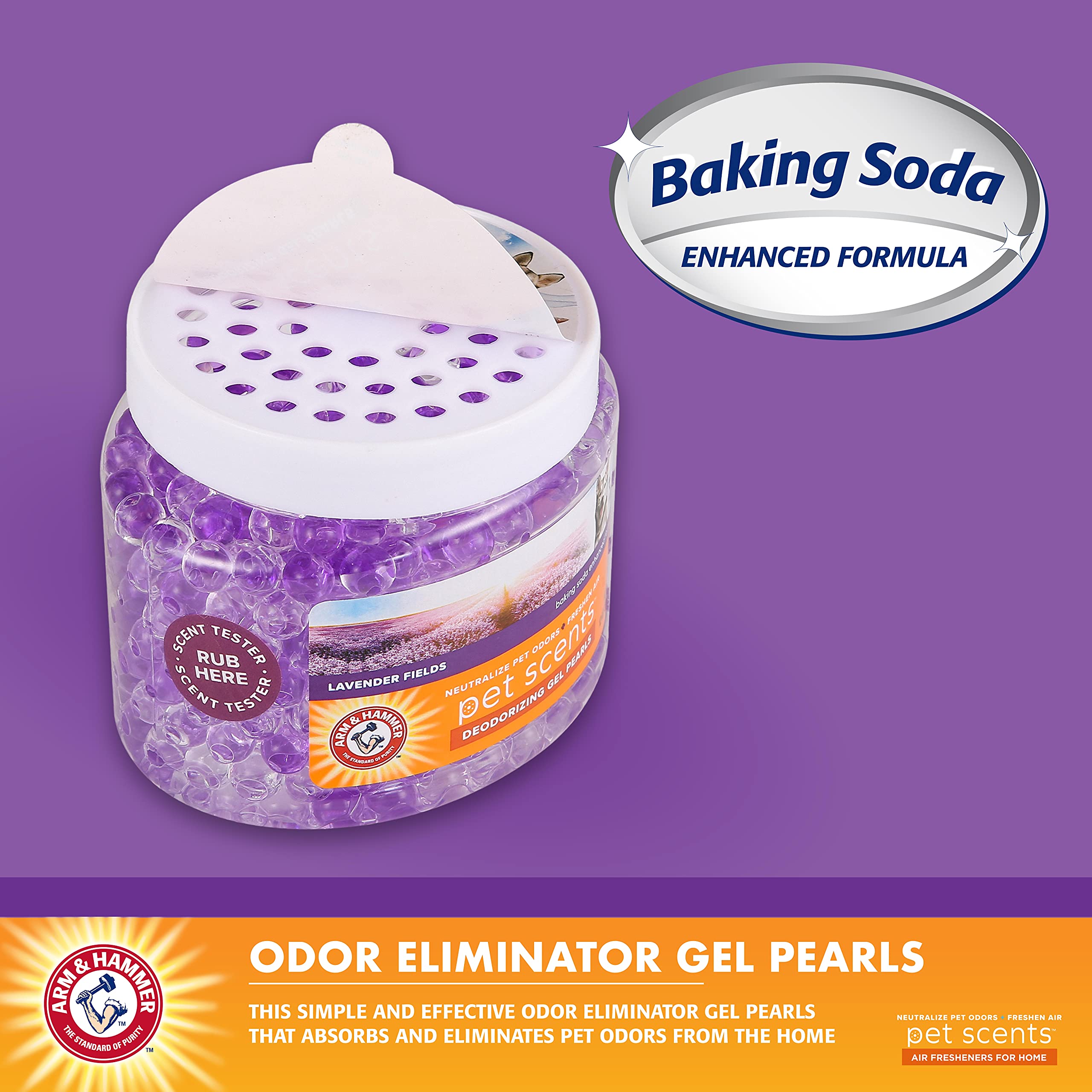 Arm & Hammer Pet Scents — Perlas Desodorizantes en Gel para Ambiente con Bicarbonato de Sodio, Aroma Brisa Fresca, para Hogares con Mascotas