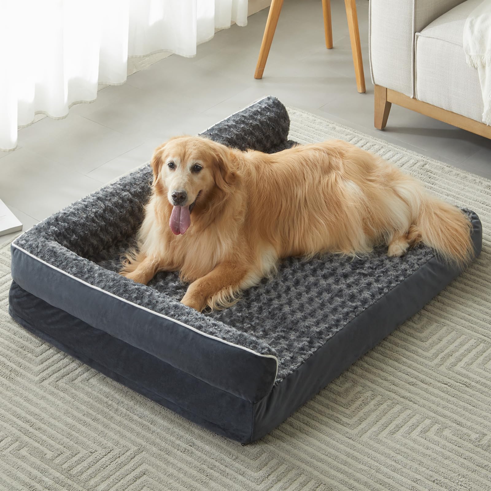 BFPETHOME — Cama Ortopédica Impermeable Estilo Sofá con Cubierta Lavable y Base Antiderrapante para Perros