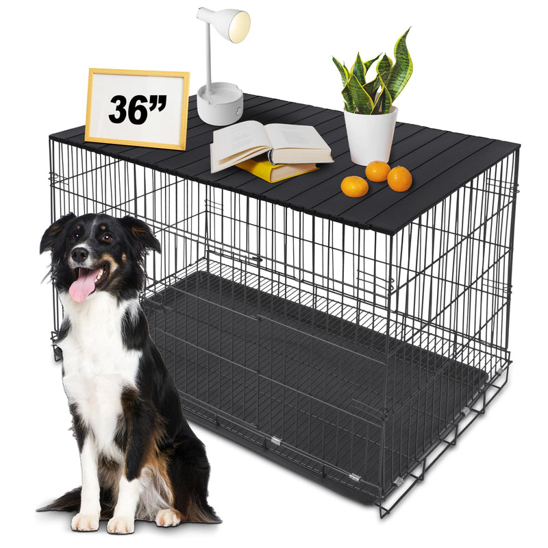 Petmystify — Cubierta Plegable con Imanes para Jaula de Perro, Superficie de Almacenamiento Decorativa en Aluminio Aeronáutico