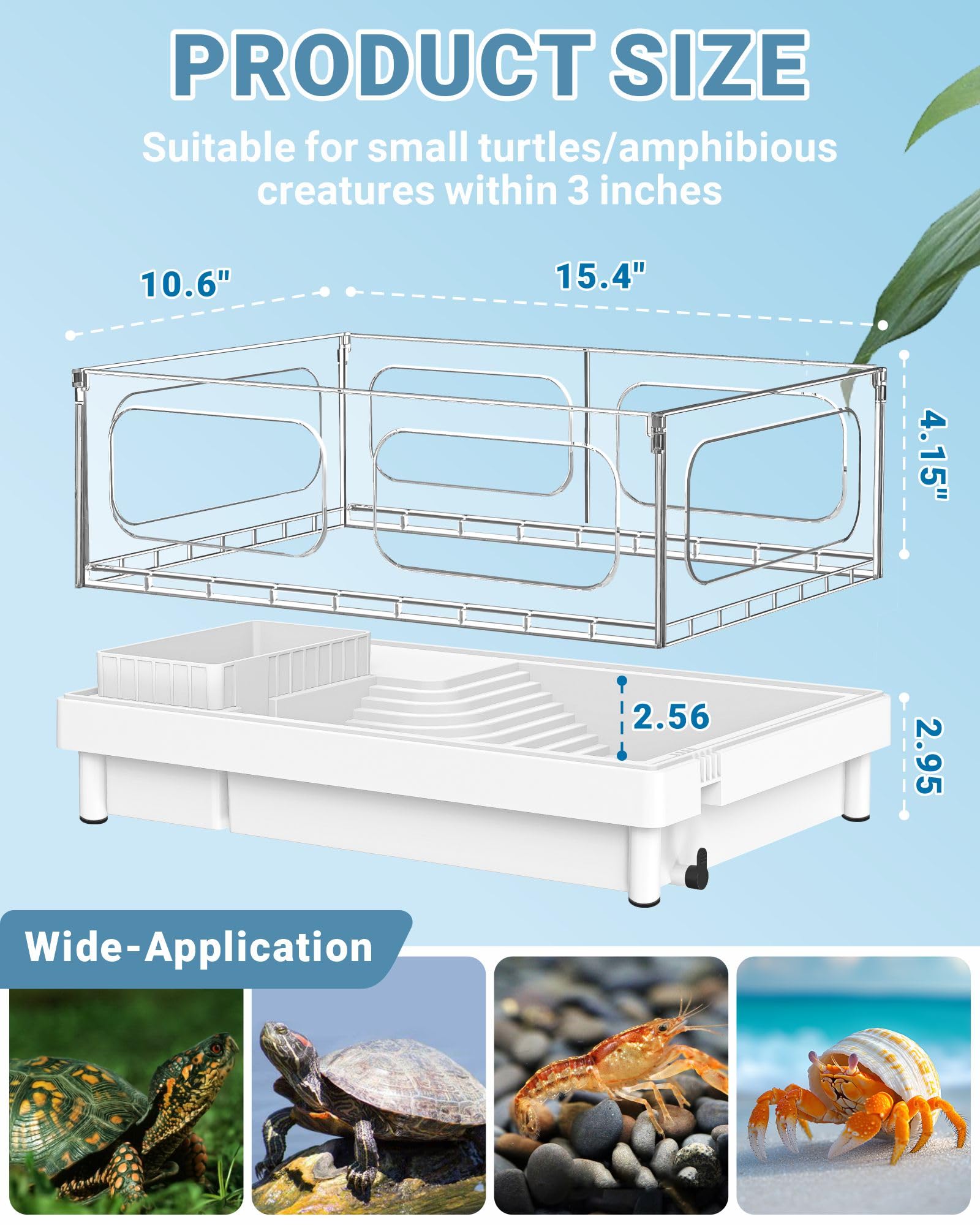 GOZILLA — Kit Completo de Acuario para Tortuga con Lámpara UVA/UVB y Filtro — Starter Kit para Reptiles Pequeños