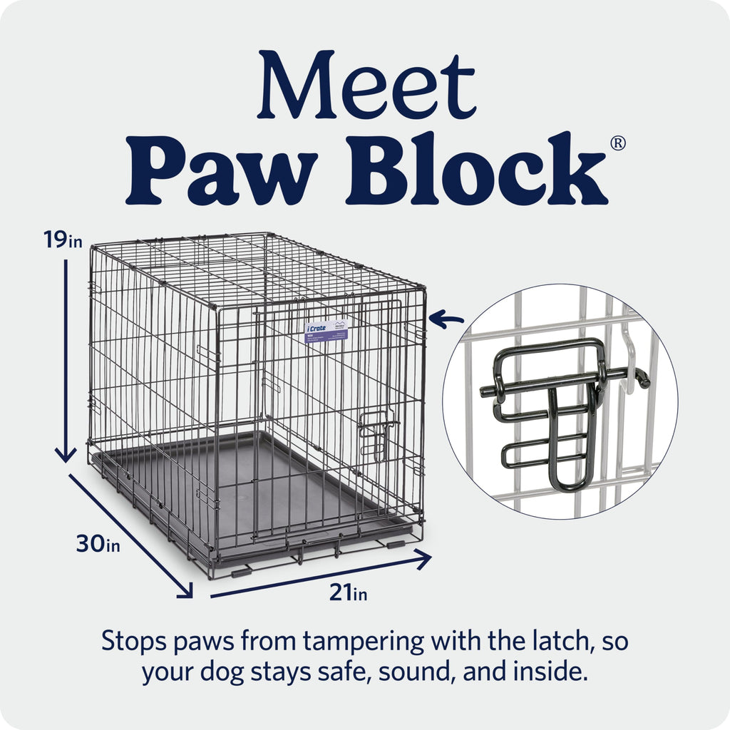 MidWest iCrate — Jaula Plegable de Doble Puerta con Divisor para Perros Medianos