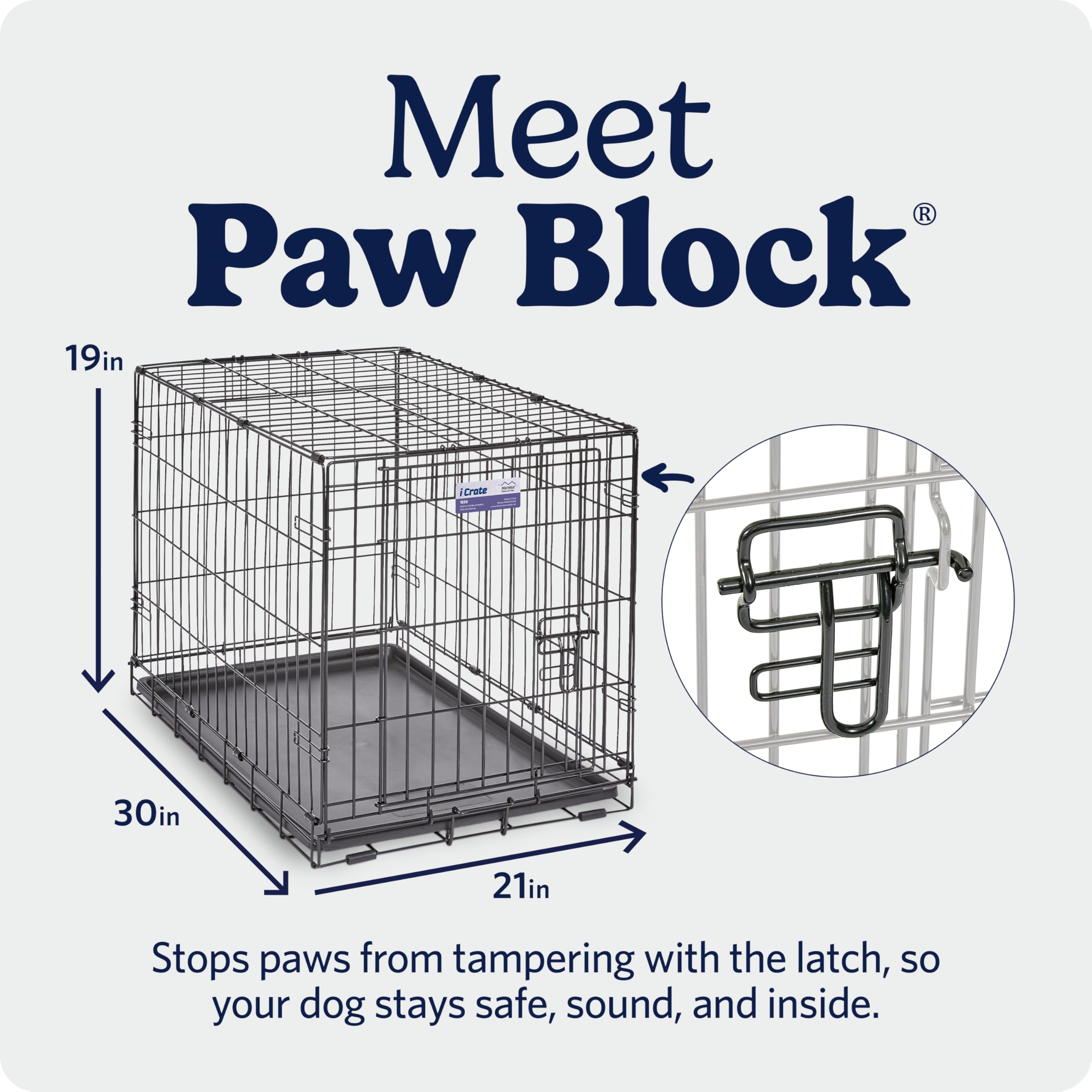 MidWest iCrate — Jaula Plegable de Doble Puerta con Divisor para Perros Medianos