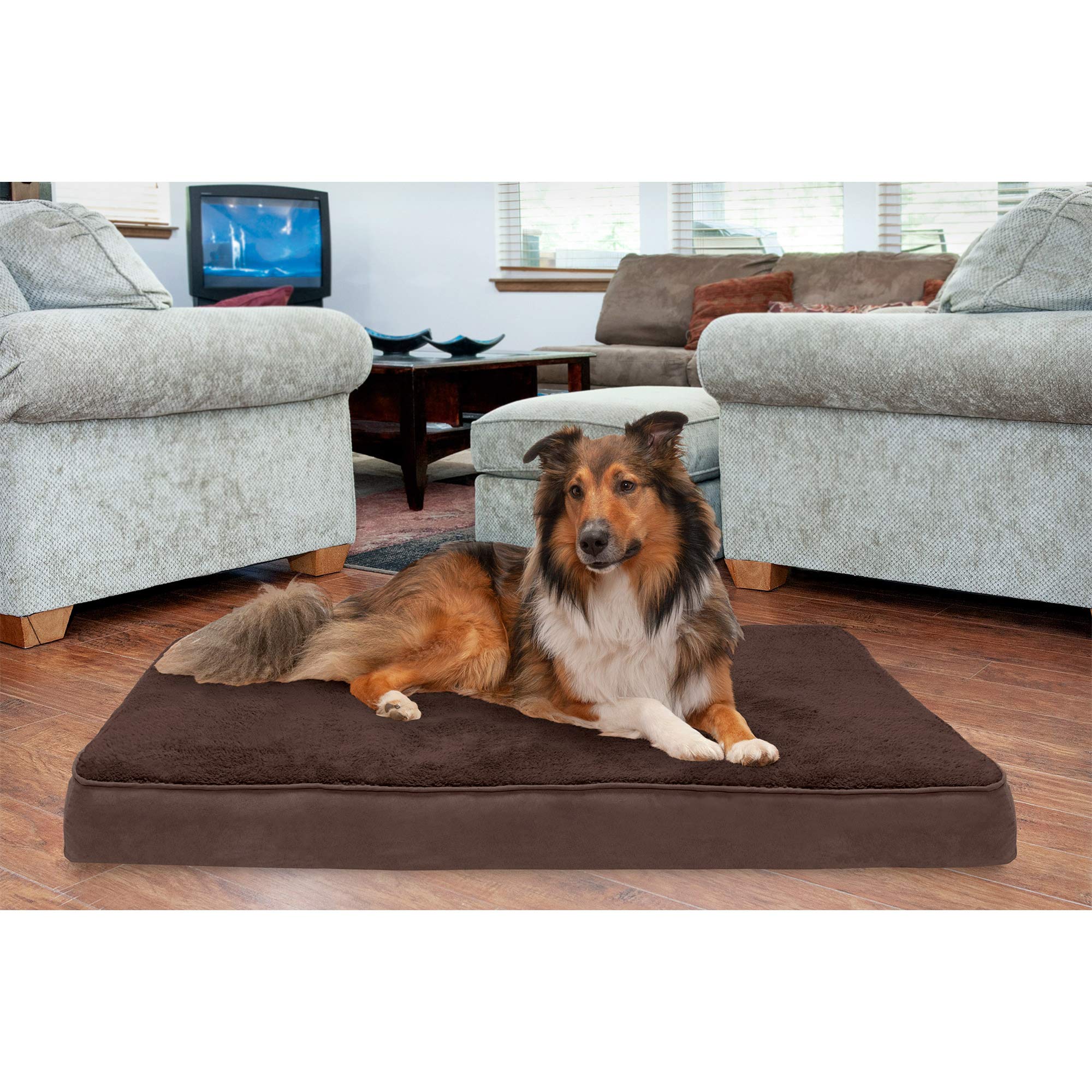Furhaven — Cama Ortopédica con Cubierta Lavable y Desmontable para Perro