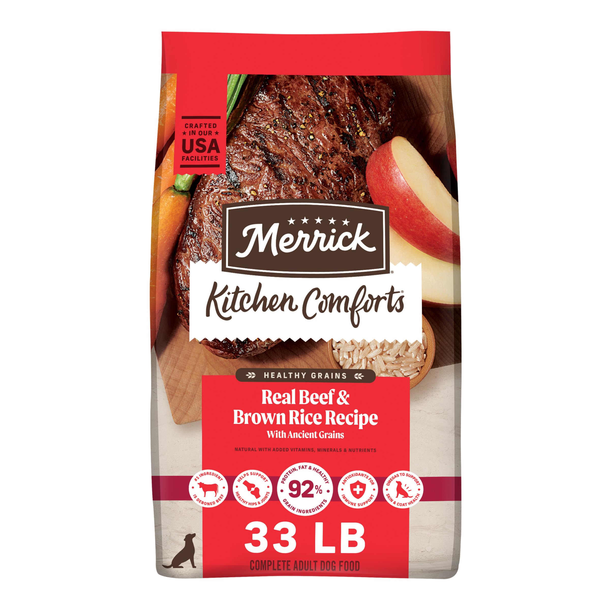 Merrick Classic Healthy Grains — Croquetas con Granos Saludables y Carne Real para Perro