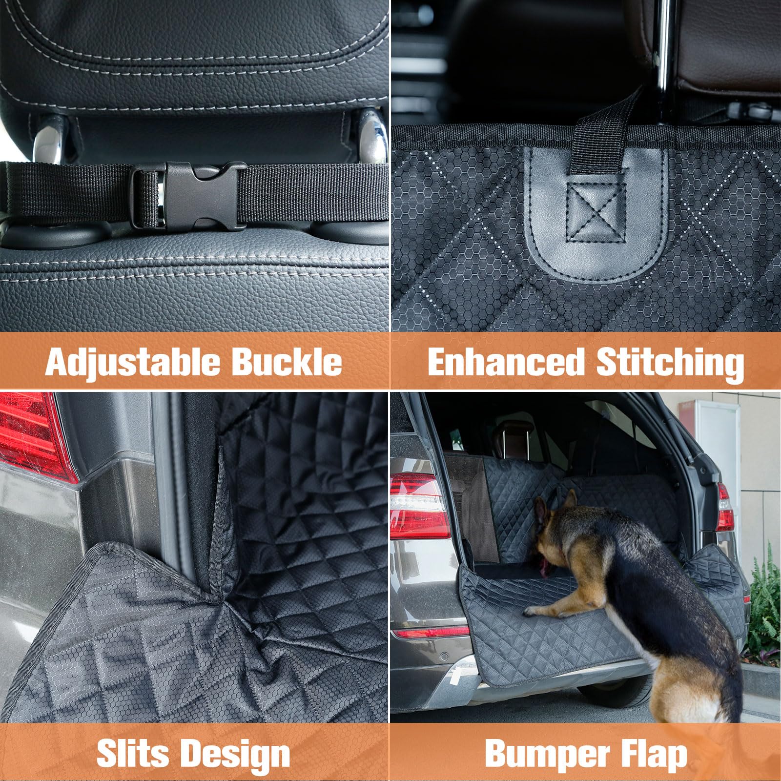 PETICON — Cubierta Protectora Impermeable para Maletero de SUV, Sedán y Van con Protector de Cajuela y Antideslizante para Perros