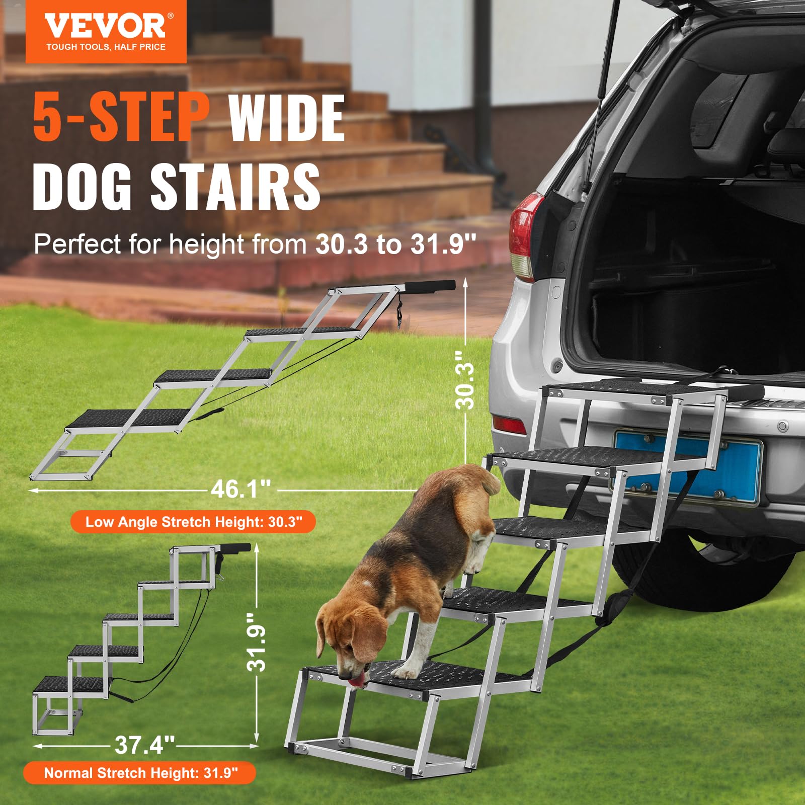 VEVOR — Escalera para Mascotas — Escalones para Subir a Cama, Sofá o Muebles para Perro y Gato