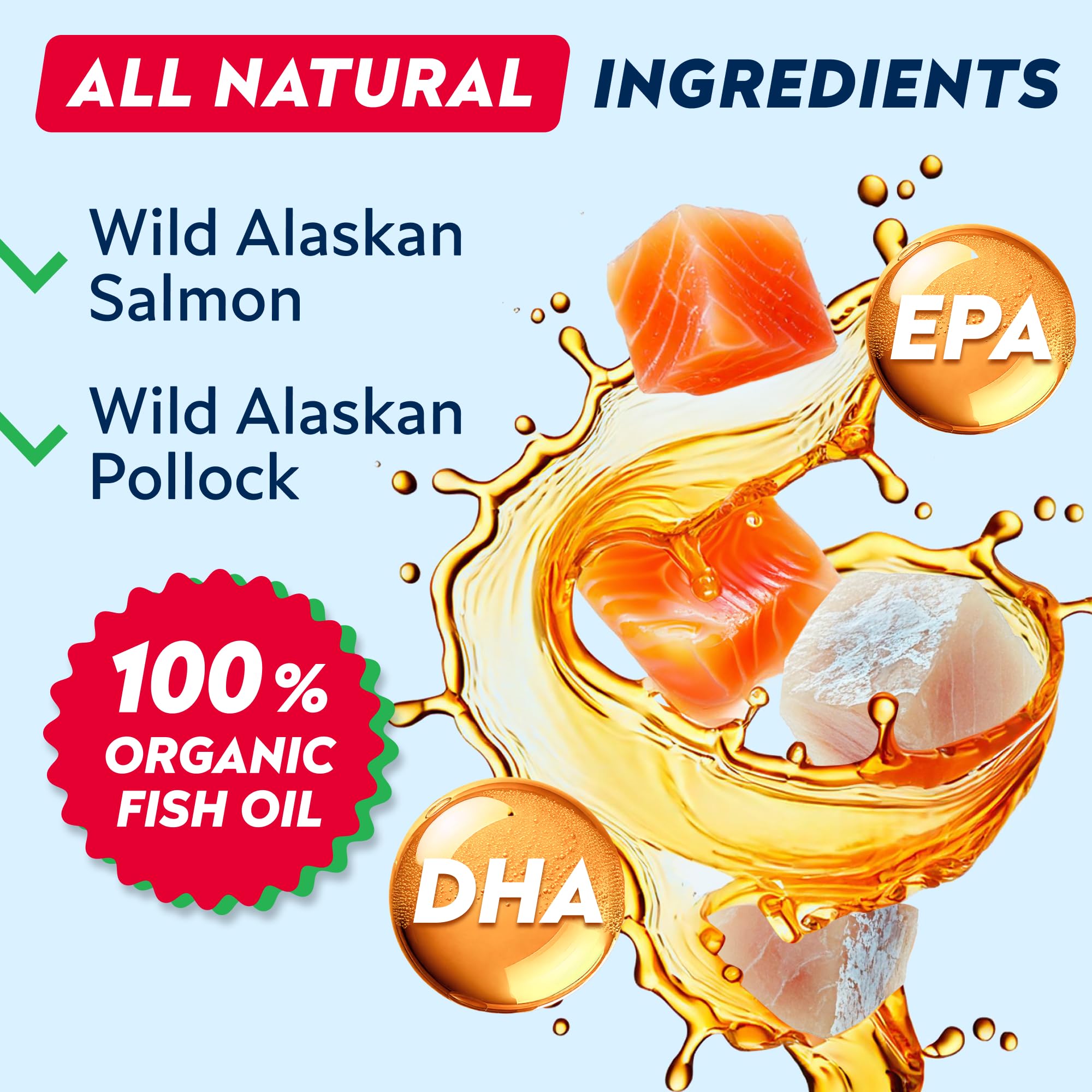 StrellaLab Fish Oil — Gomitas de Omega 3 para Perros con Alivio de Alergias, Comezón y Muda de Pelo