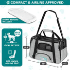 PetAmi — Transportadora de Viaje Aprobada por Aerolíneas con Cama Sherpa para Gatos y Perros Pequeños