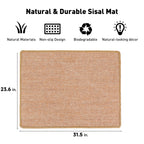 FUKUMARU — Tapete Rascador de Sisal Natural para Gato | Protege Tapetes y Sofás