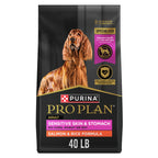 Purina Pro Plan Sensitive Skin and Stomach — Alimento Seco para Perros Adultos con Salmón y Arroz, Fórmula Digestiva y Piel Sensible, Bolsa 40 lb (18 kg)
