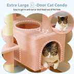 PAWZ Road 72-81 Inches Large Cat Tree, Tall Cat Tower with Large Mental Hammock for Indoor Cats Adults,7 Sisal-Covered Scratching Posts, 2 Padded Perches, Condos, and Basket