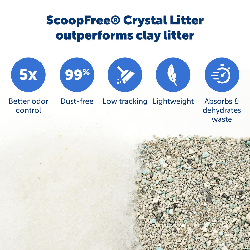 PetSafe ScoopFree — Bandeja Desechable con Cristales de Sílica para Caja de Arena Automática para Gatos
