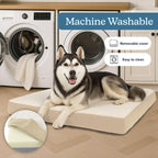 Petmaker — Cama Ortopédica con Memory Foam y Cubierta de Sherpa Lavable para Perro