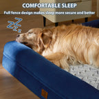 WNPETHOME — Cama Ortopédica Sofá para Perro XL con Cubierta Extraíble Impermeable y Bordes Acolchados