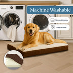 Petmaker — Cama Ortopédica con Memory Foam y Cubierta de Sherpa Lavable para Perro
