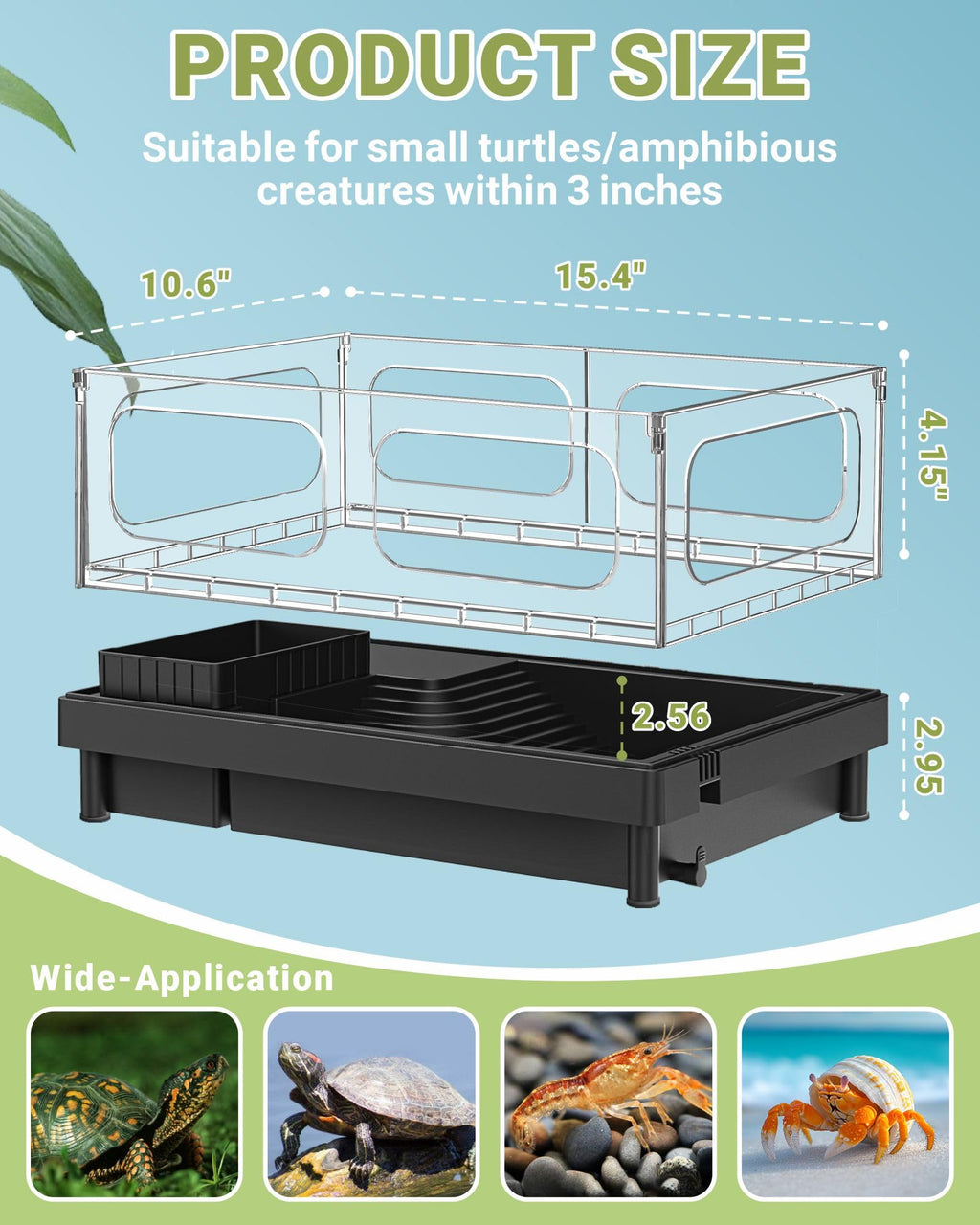 GOZILLA — Kit Completo de Acuario para Tortuga con Lámpara UVA/UVB y Filtro — Starter Kit para Reptiles Pequeños