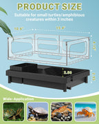GOZILLA — Kit Completo de Acuario para Tortuga con Lámpara UVA/UVB y Filtro — Starter Kit para Reptiles Pequeños