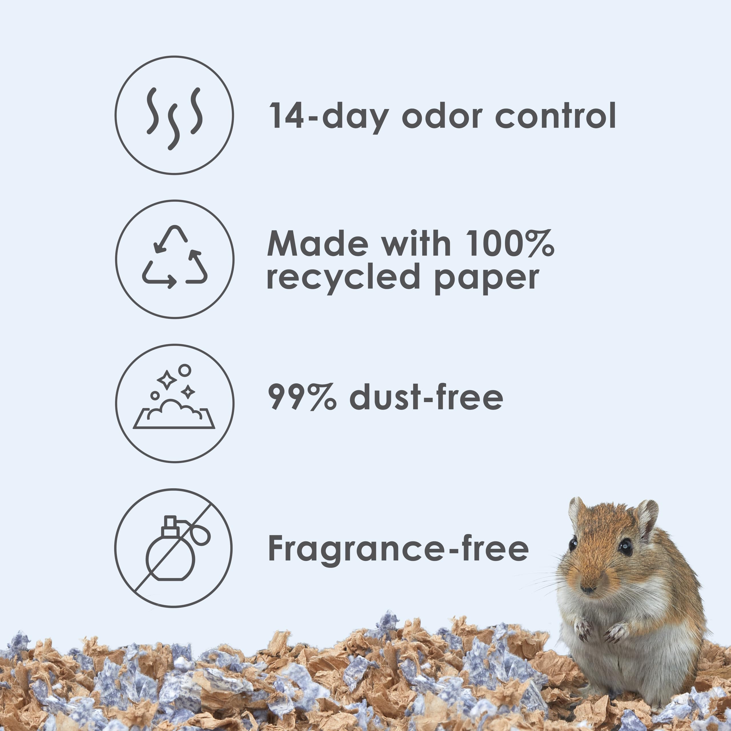 Kaytee Clean & Cozy Extreme Odor Control — Cama y Sustrato Absorbente con Control de Olores para Cobayos, Conejos, Hámsters, Jerbos y Chinchillas