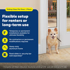 PetSafe Doggy Door — Puerta para Perros en Puertas Corredizas de Vidrio con Altura Ajustable