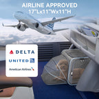 Petsfit — Transportadora Expandible para Gatos y Perros Pequeños, Aprobada por Aerolíneas, Plegable, Lavable y a Prueba de Escapes con 2 Paneles de Expansión