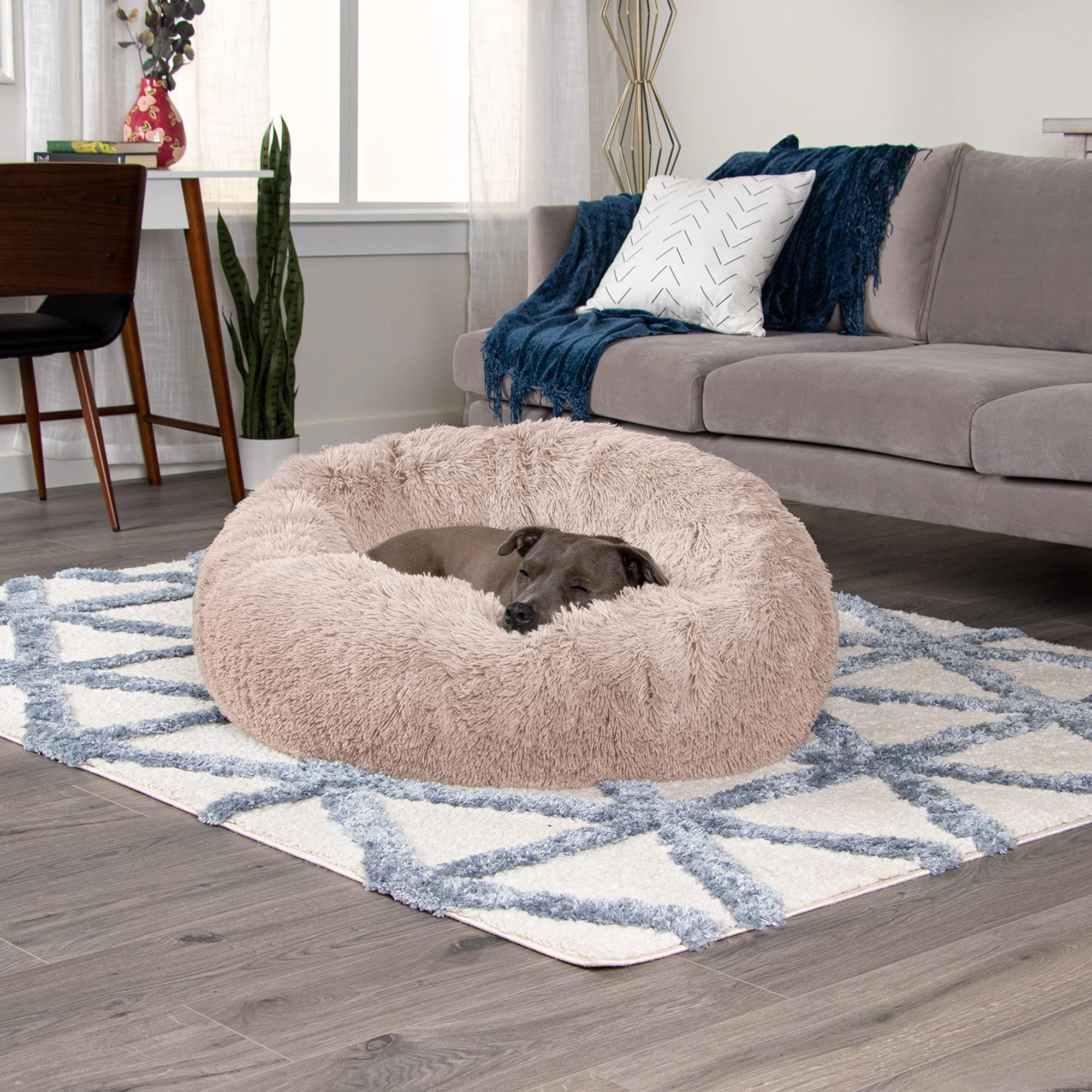 FurHaven Calming Cuddler — Cama Donut Calmante de Peluche para Perros y Gatos