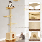 Homiflex — Repisas de Pared para Gatos, Mueble Escalador Montado en Pared para Felinos