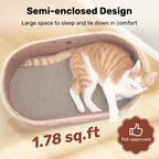 FUKUMARU — Rascador con Forma de Sofá para Gato, Reversible y Desmontable, Cama Rascadora Redonda para Gatos de Interior