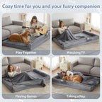 BFPETHOME — Cama Ortopédica Impermeable Estilo Sofá con Cubierta Lavable y Base Antiderrapante para Perros