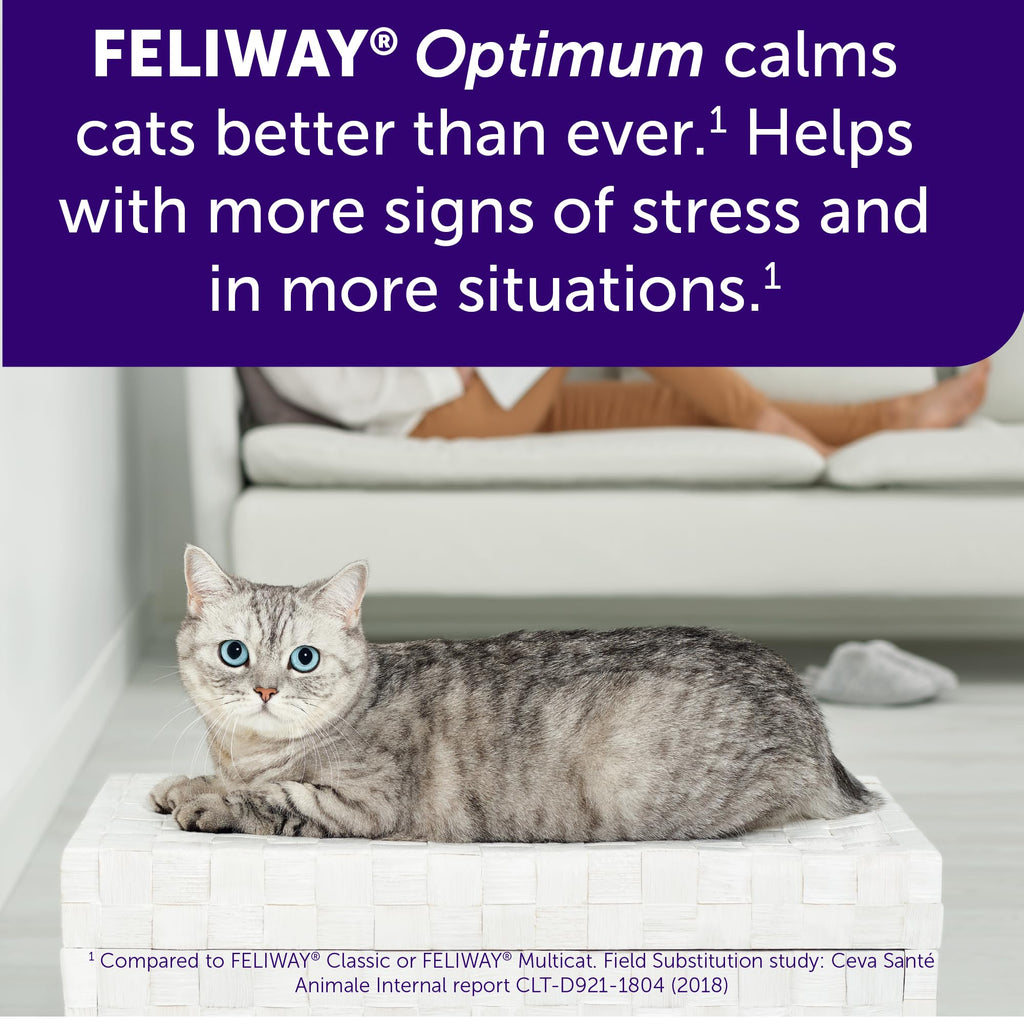 FELIWAY Optimum — Difusor de Feromonas Calmantes para Gatos