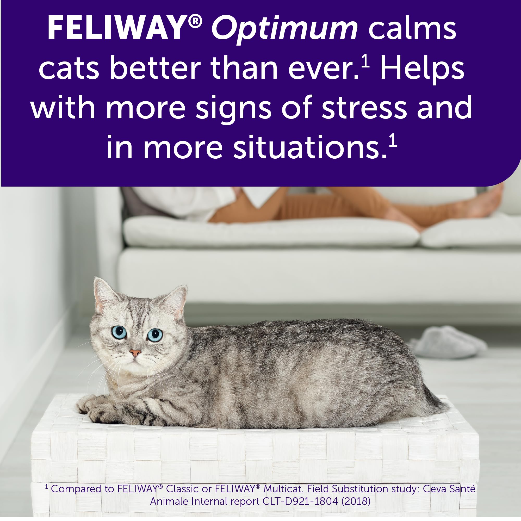FELIWAY Optimum — Difusor de Feromonas Calmantes para Gatos