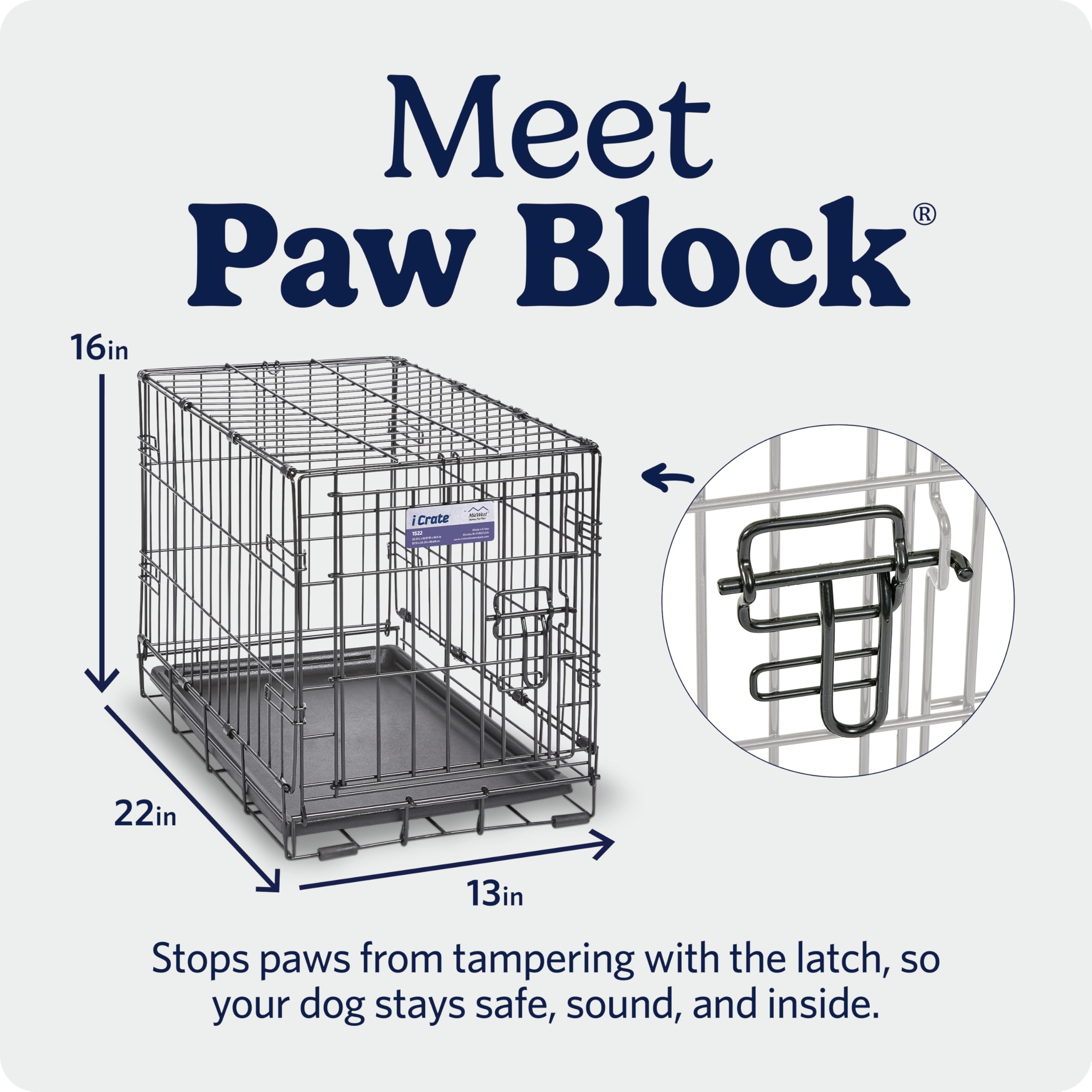 MidWest iCrate — Jaula Plegable de Doble Puerta con Divisor para Perros Medianos