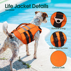 Kuoser — Chaleco Salvavidas Ajustable con Asa de Rescate y Reflectores para Perro