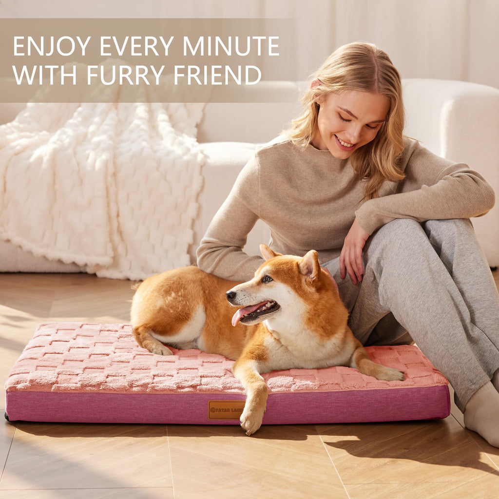 Patas Lague — Cama Ortopédica con Espuma Egg Crate, Funda Lavable y Base Antideslizante para Perro