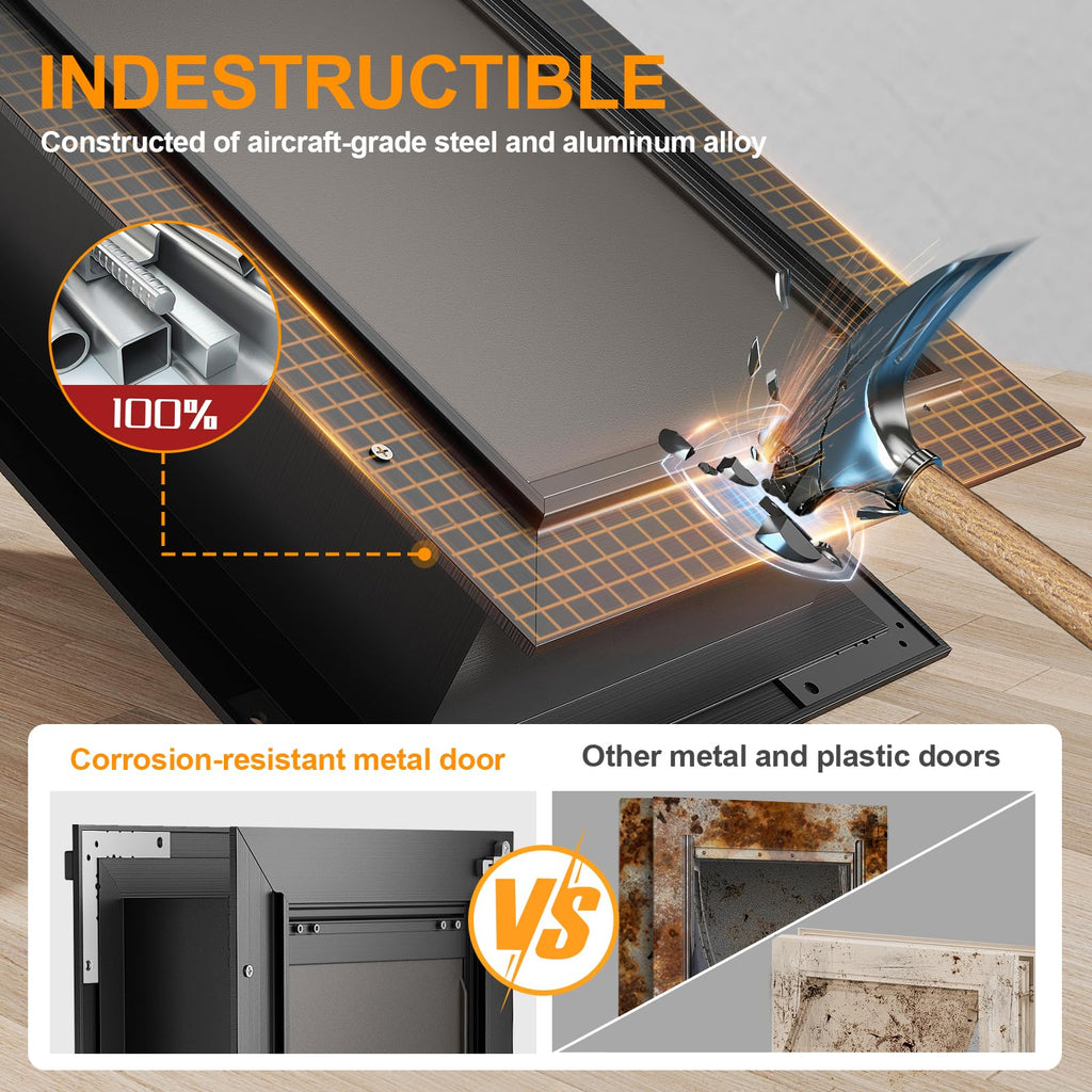 VOSOIR — Puerta para Perros en Pared — Gatera de Instalación en Muro para Perros