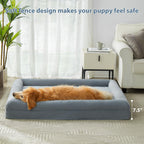 WNPETHOME — Cama Ortopédica Sofá para Perro XL con Cubierta Extraíble Impermeable y Bordes Acolchados