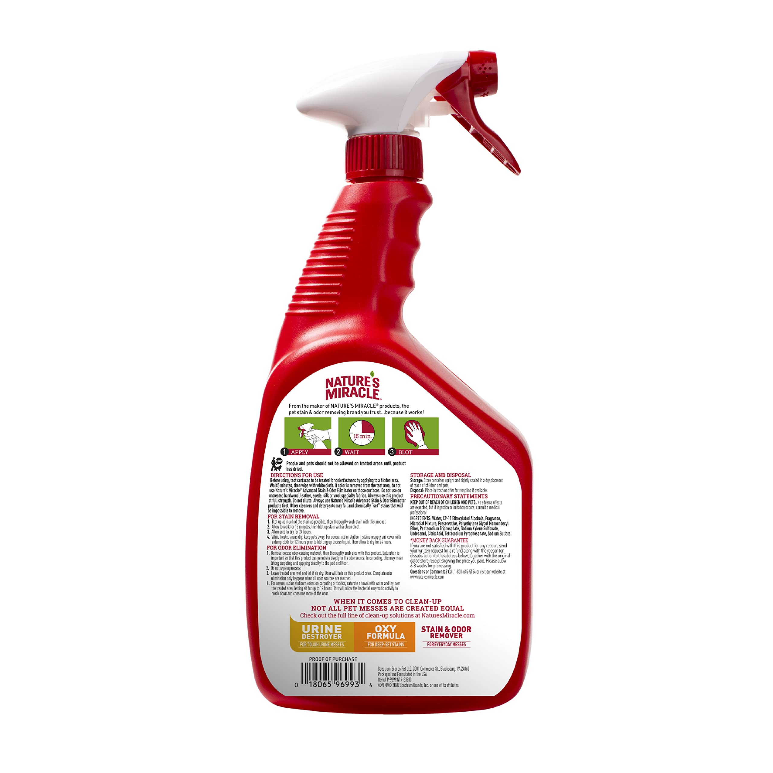 Nature's Miracle Advance — Eliminador de Manchas y Olores para Gato