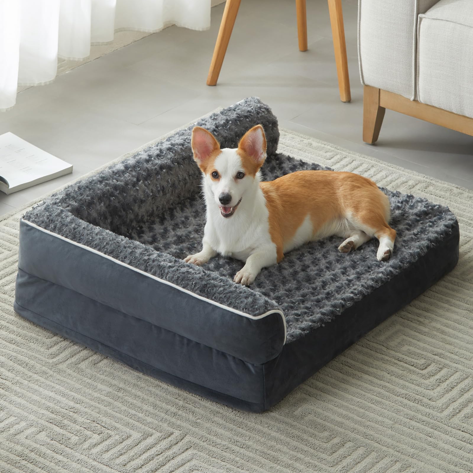 BFPETHOME — Cama Ortopédica Impermeable Estilo Sofá con Cubierta Lavable y Base Antiderrapante para Perros
