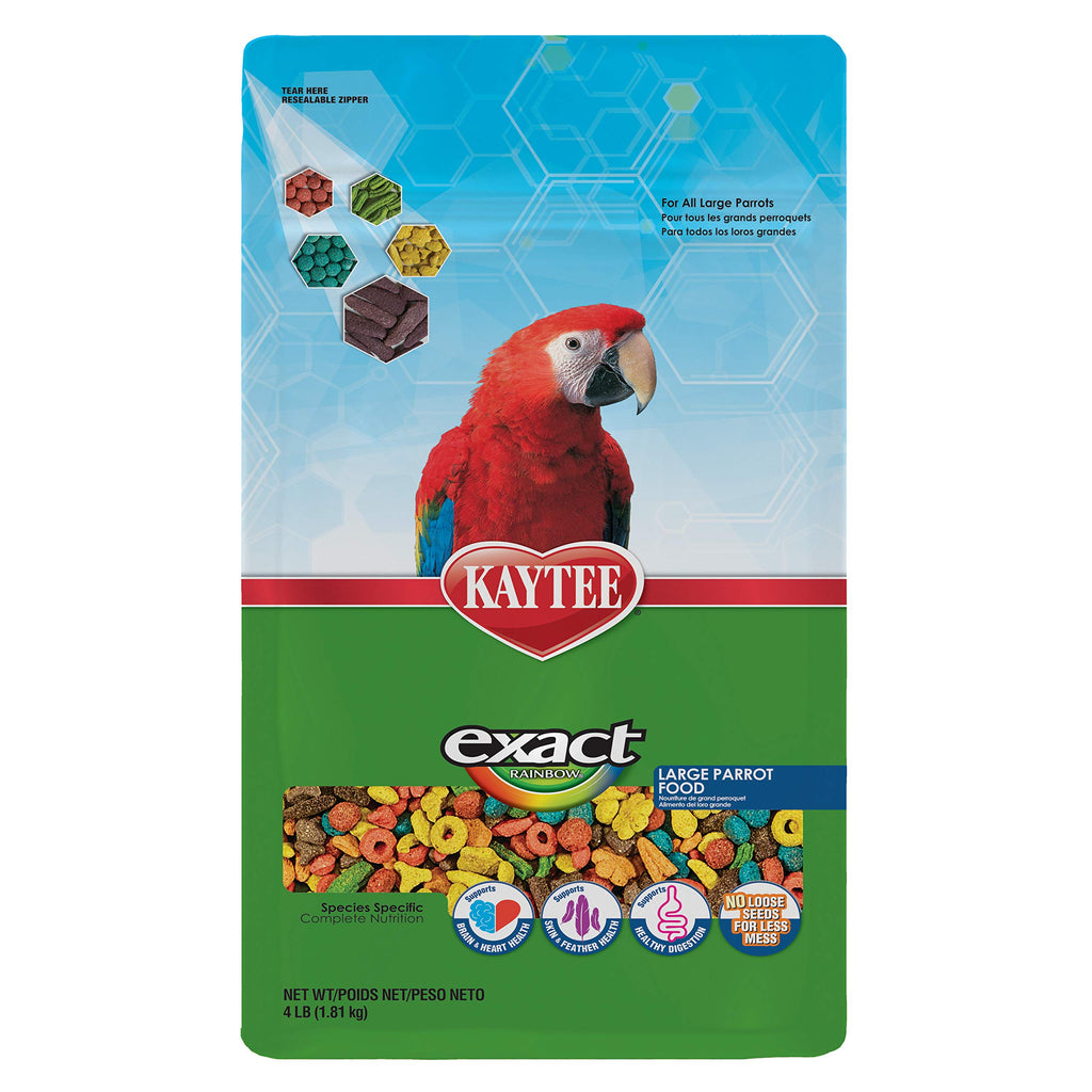 Kaytee Exact Rainbow — Alimento Completo Diario en Pellets Coloridos para Loros Grandes