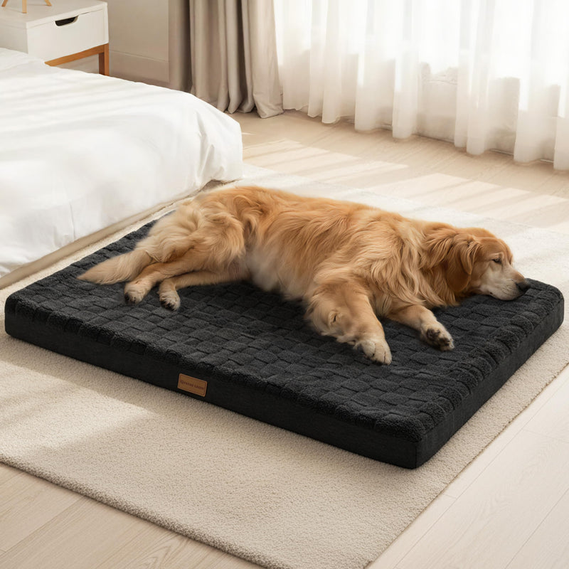 Patas Lague — Cama Ortopédica con Espuma Egg Crate, Funda Lavable y Base Antideslizante para Perro