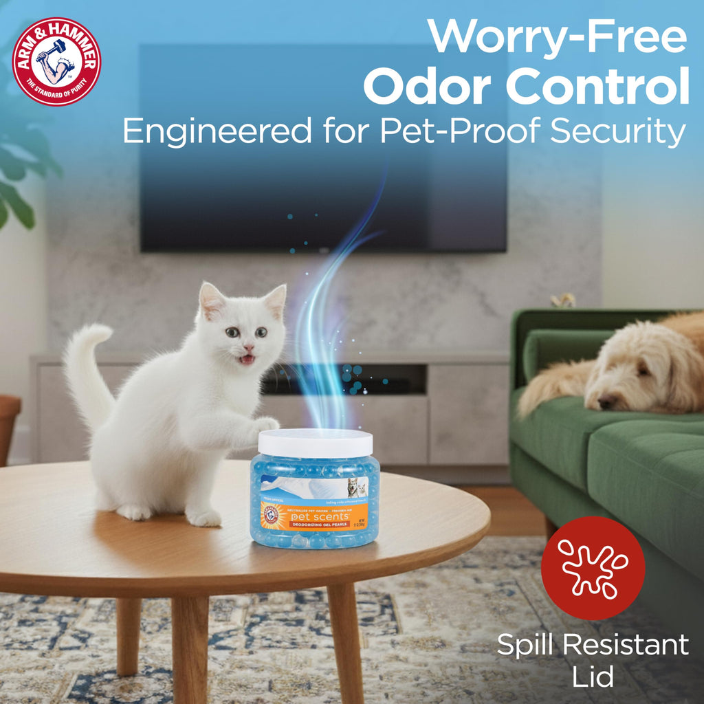 Arm & Hammer Pet Scents — Perlas Desodorizantes en Gel para Ambiente con Bicarbonato de Sodio, Aroma Brisa Fresca, para Hogares con Mascotas
