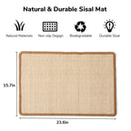 FUKUMARU — Tapete Rascador de Sisal Natural para Gato | Protege Tapetes y Sofás