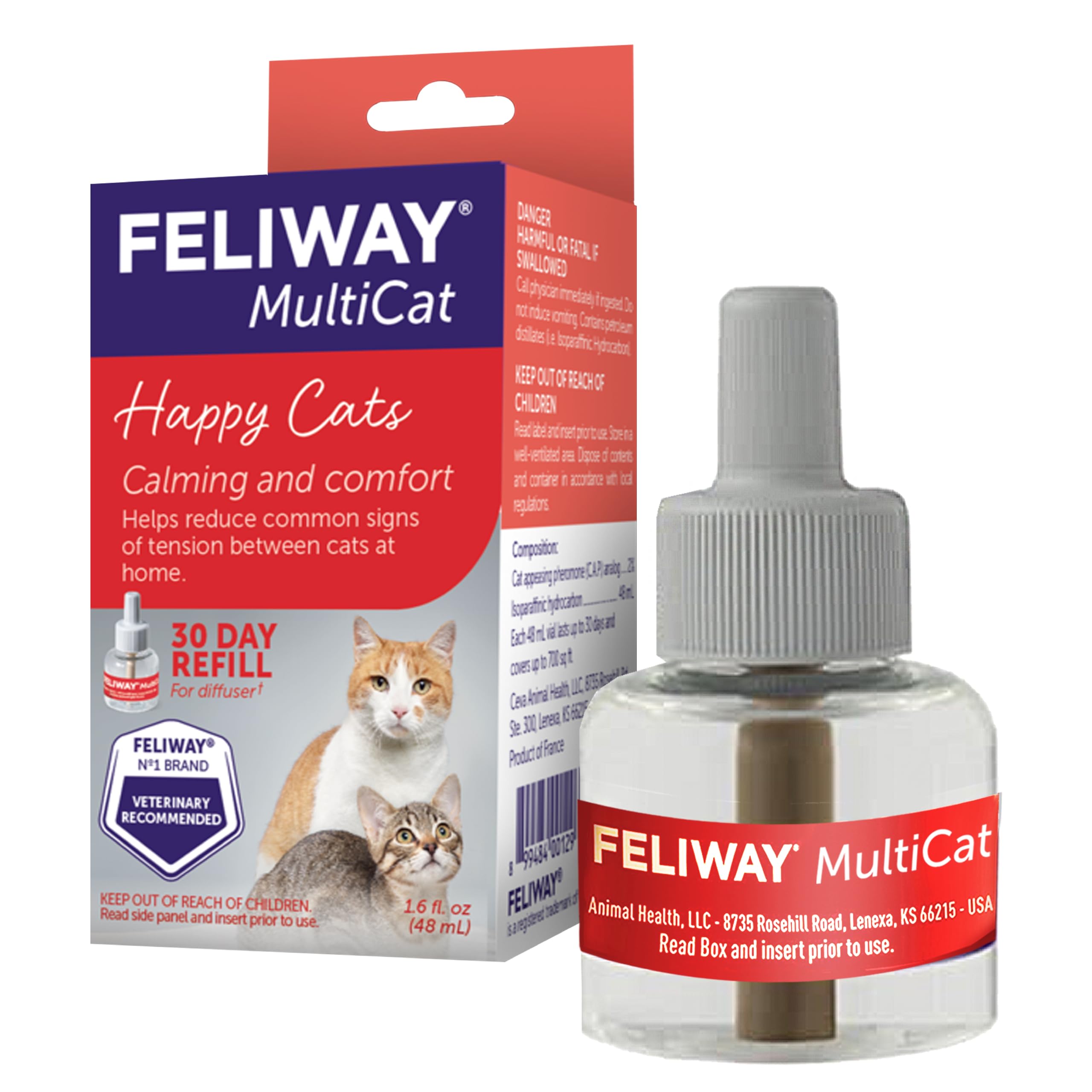 FELIWAY MultiCat — Repuesto de Feromonas Calmantes para Difusor 30 Días para Gatos