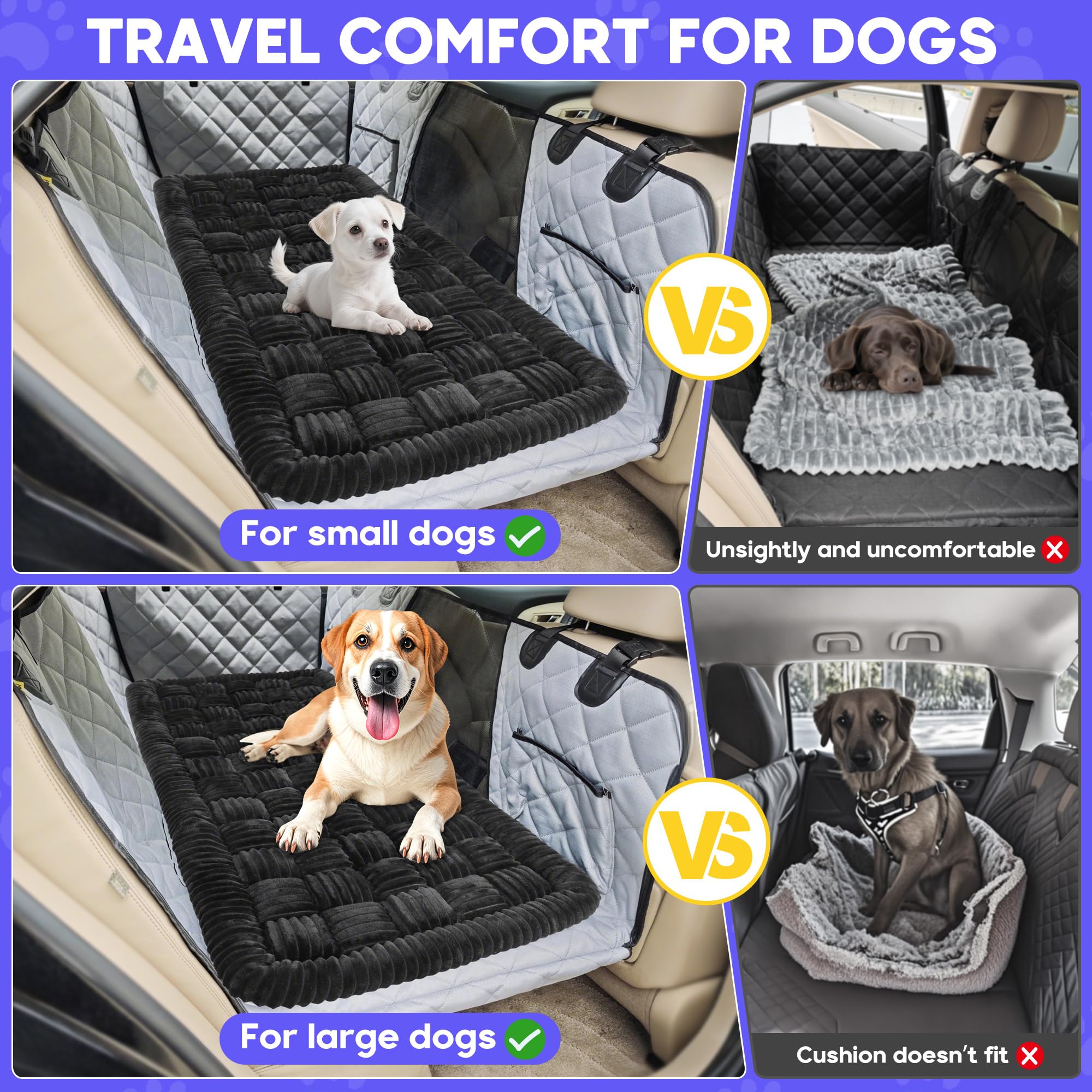 Loiion — Cama para Perro con Diseño Escocés y Funda Protectora para Sofá