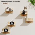 Homiflex — Repisas de Pared para Gatos, Mueble Escalador Montado en Pared para Felinos