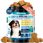 Gomitas para Alergias en Perros con Probióticos — 200 Masticables Suaves para Alivio de Picazón, Piel Sensible, Soporte Inmune y Salud Digestiva, Sabor Pollo
