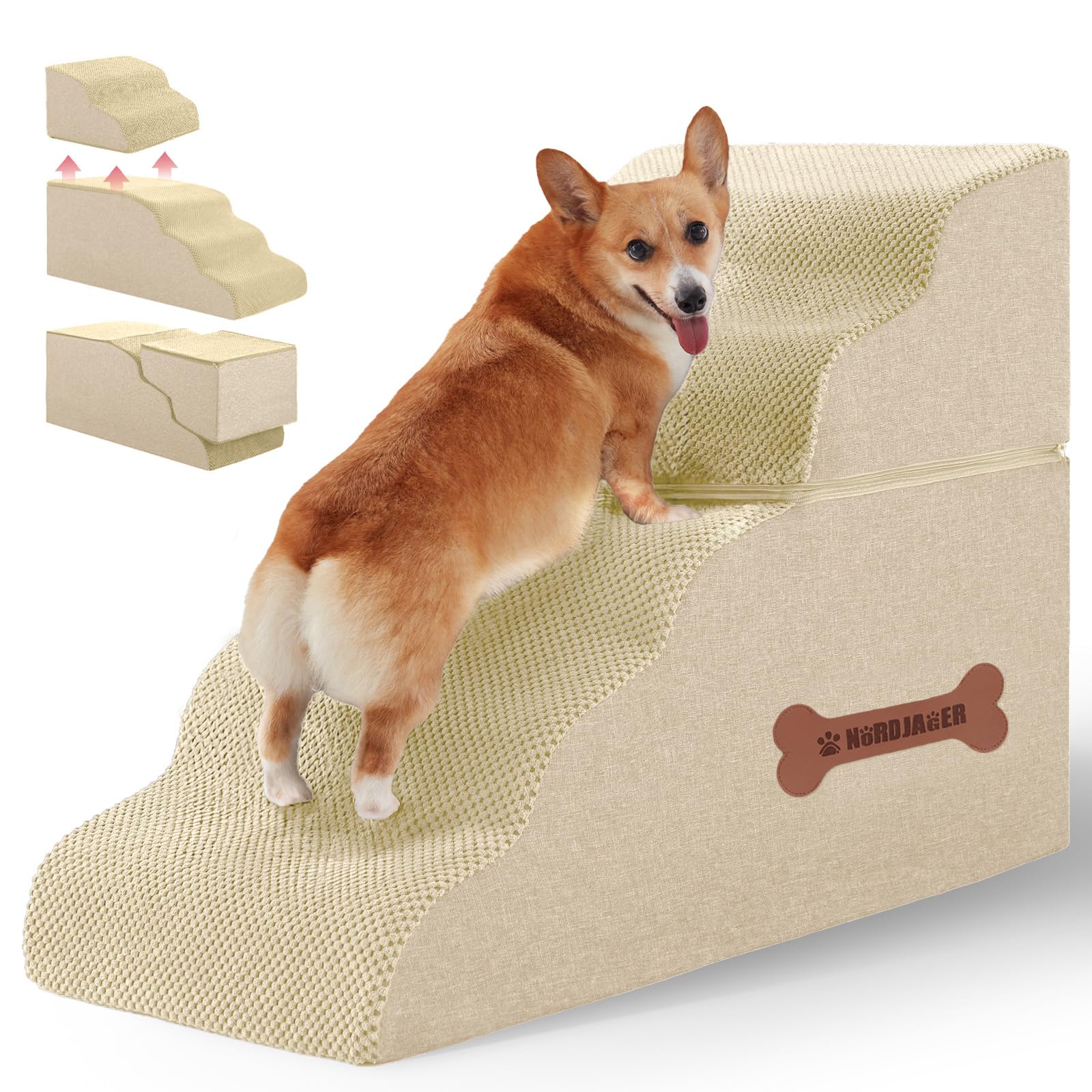 Nordjager — Escaleras para Perros Pequeños — Acceso Seguro a Muebles y Camas para Mascotas