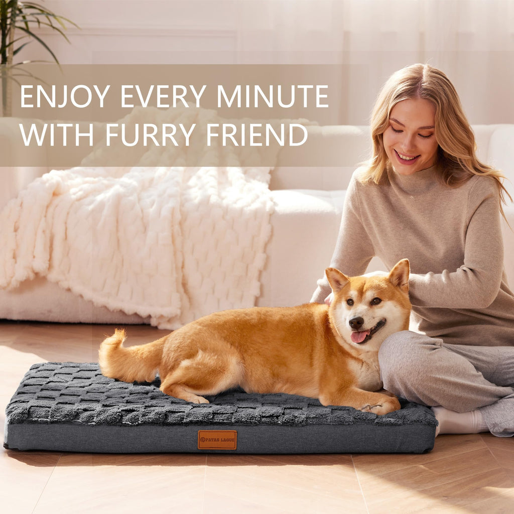 Patas Lague — Cama Ortopédica con Espuma Egg Crate, Funda Lavable y Base Antideslizante para Perro