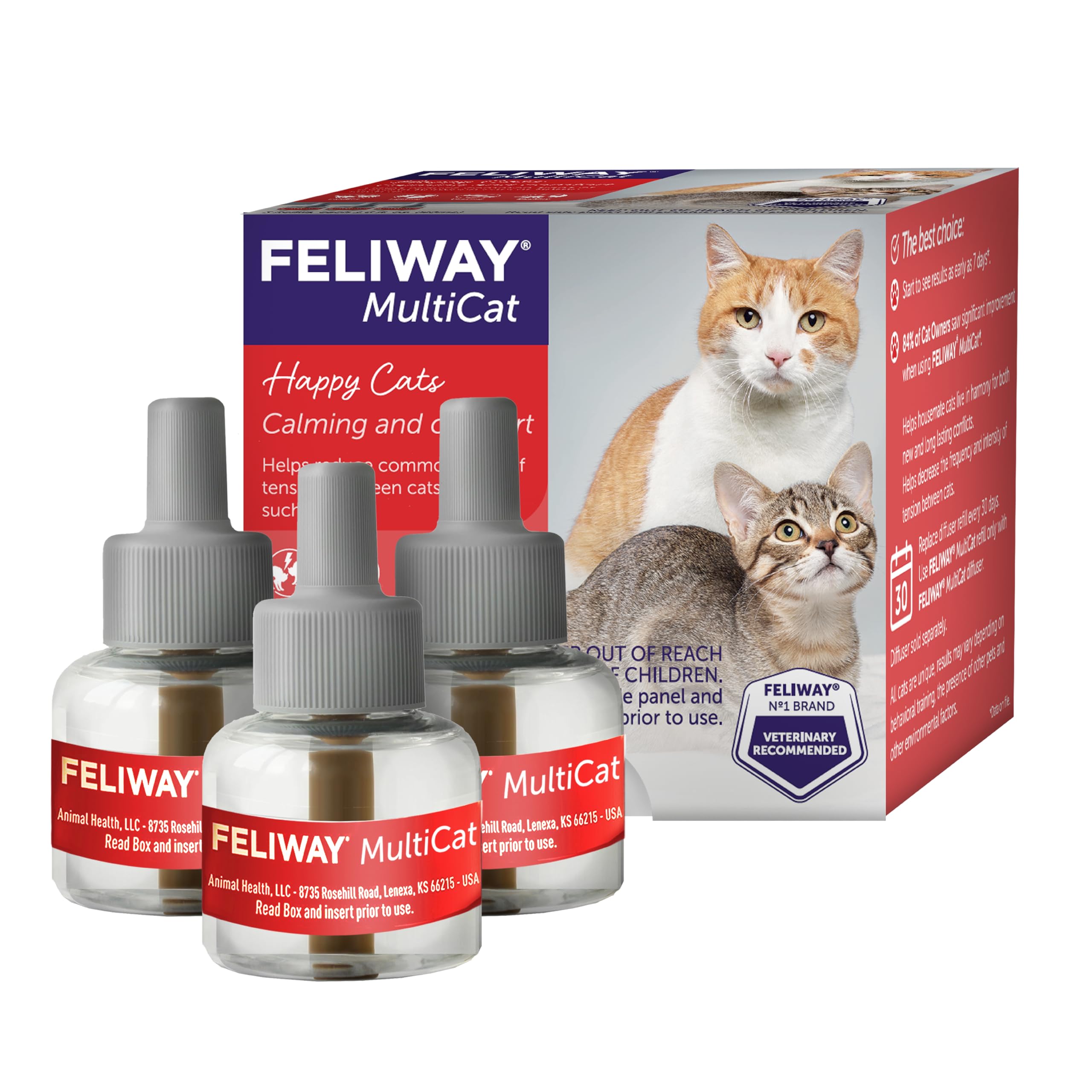 FELIWAY MultiCat — Repuesto de Feromonas Calmantes para Difusor 30 Días para Gatos