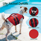 Kuoser — Chaleco Salvavidas Ajustable con Asa de Rescate y Reflectores para Perro